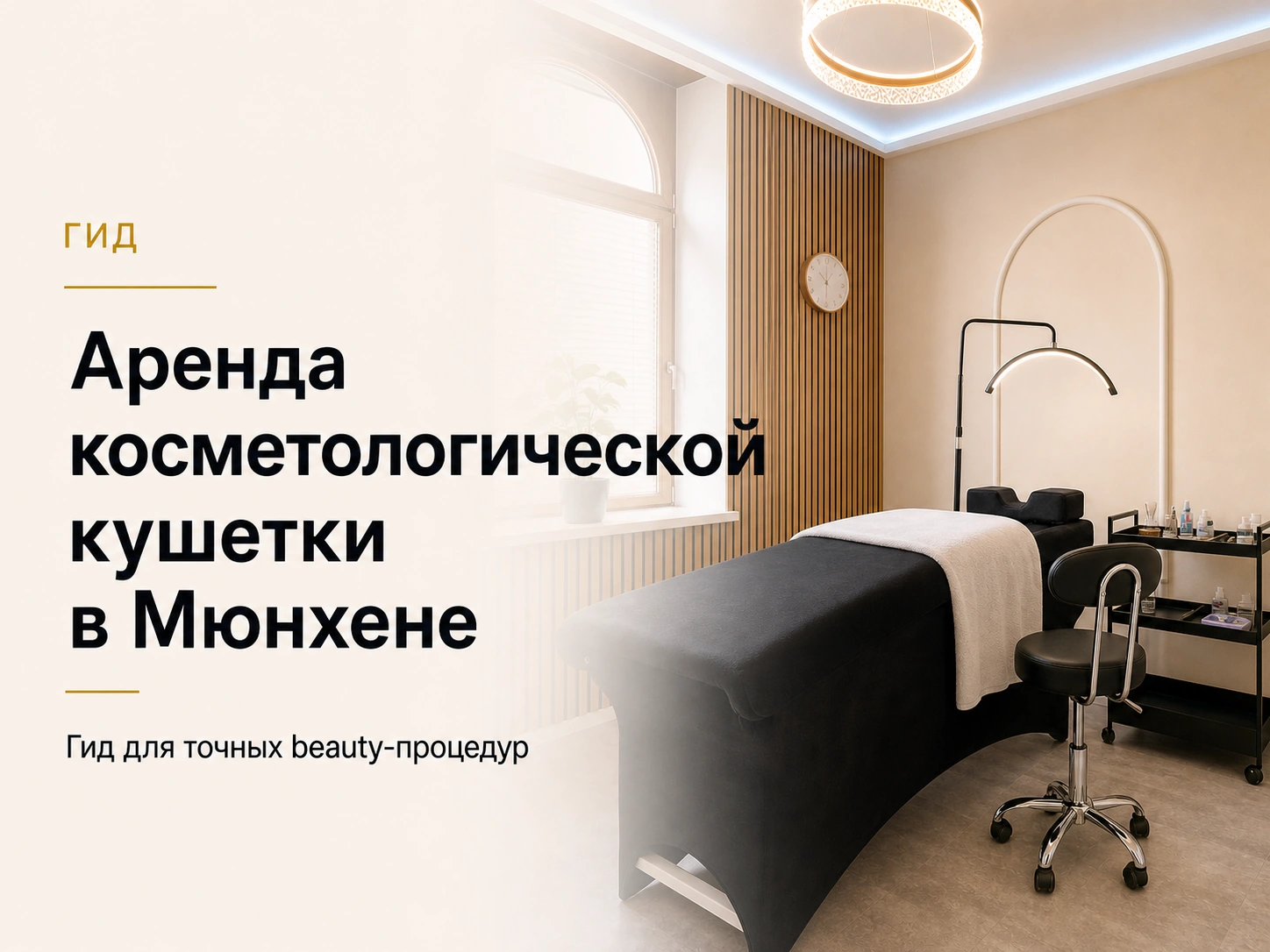Косметологическая кушетка Dollea в Мюнхене с заголовком про аренду кушетки для точных beauty-процедур